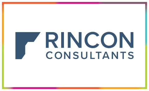 Rincon Consultants logo with colorful border.
